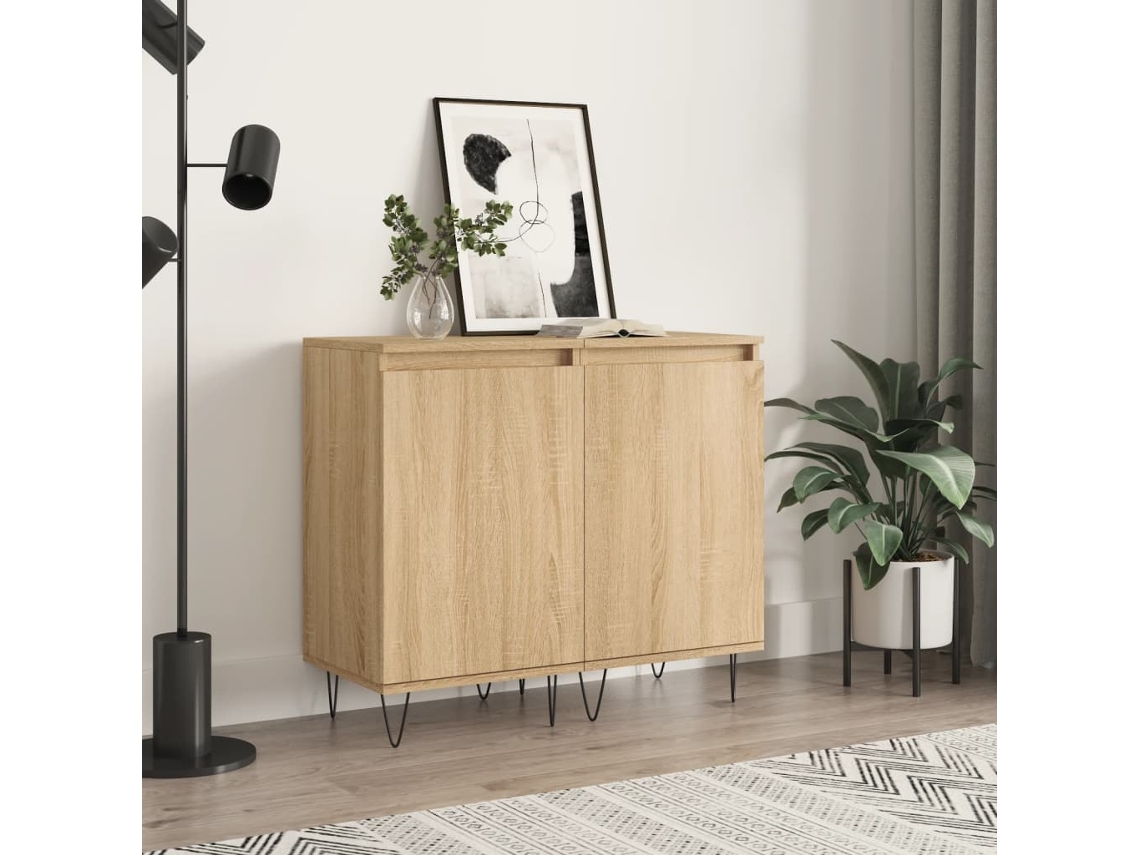 Lovely Home Aparador 2 Pzs 40X35X70 Cm Derivados Madera Roble Sonoma