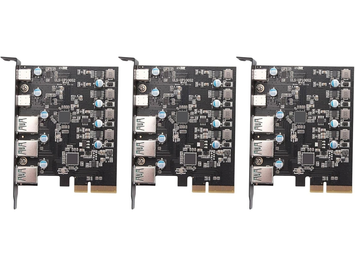 Tarjeta Pcie 3x A Usb 3.2 Gen Con Convertidor De Ancho De Banda De 10 Gbps, 5 Puertos - A - 2x - Divisor C