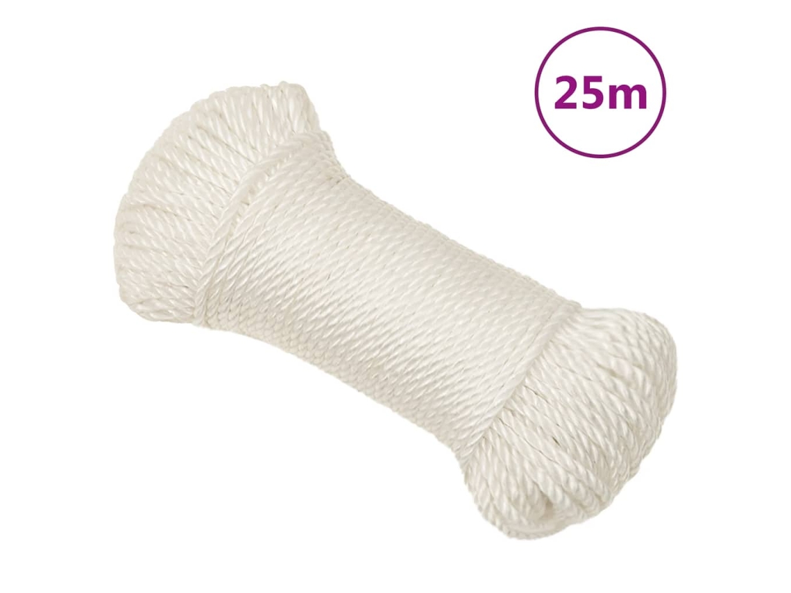 Cuerda De Trabajo Polipropileno Blanco 3 Mm 25 M