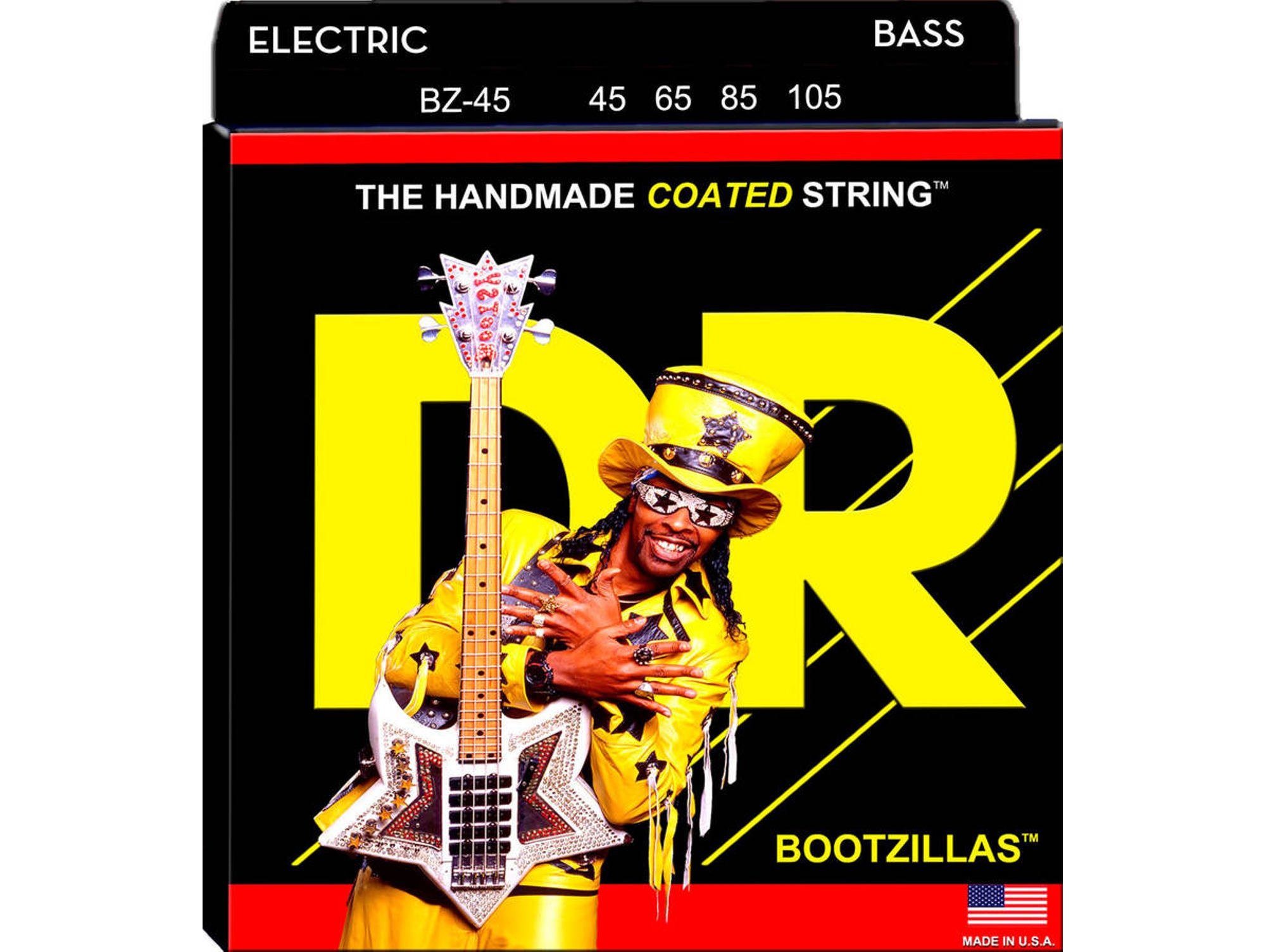 Juego de Cuerdas Bajo Eléctrico DR BZ-45 Bootzillas (.045 - .065 - .085 - .0105 - Acero Inoxidable)