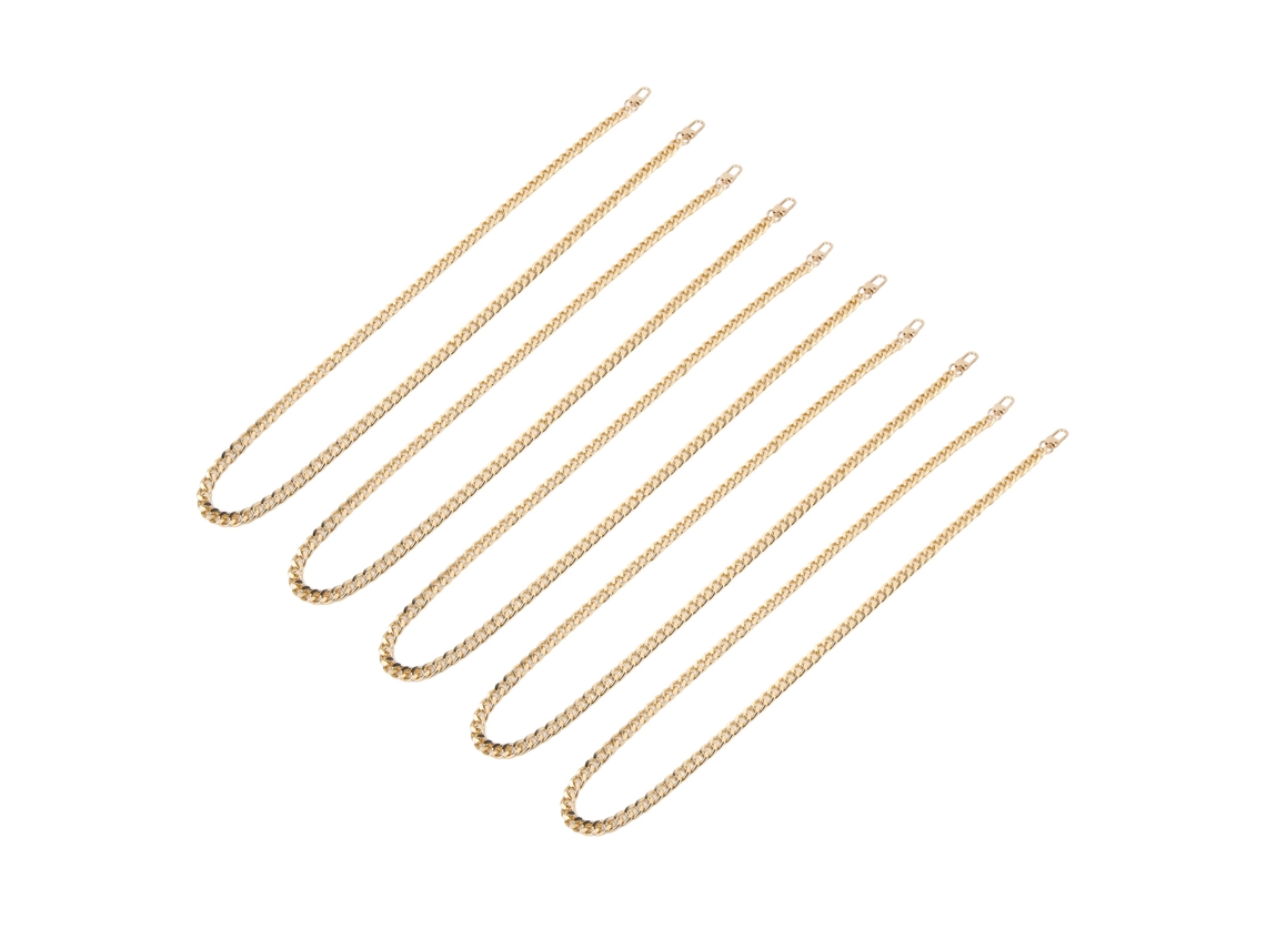 5 Piezas De Cadena De Aluminio De 1 M, Estilo Elegante, Con Cierre Para La Elaboración De Joyas De Oro.