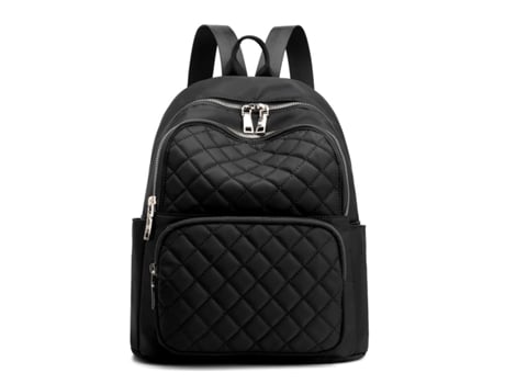 Mochila para mujer, mochila de moda para mujer, mochila de viaje de nailon, bolso de hombro negro, mochila informal pequeña para mujer, negro