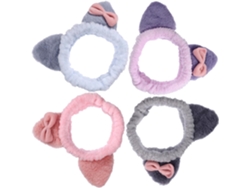 Nuobesty Juego De 4 Diademas Decorativas De Orejas De Gato De Felpa, Diademas Ligeras Y