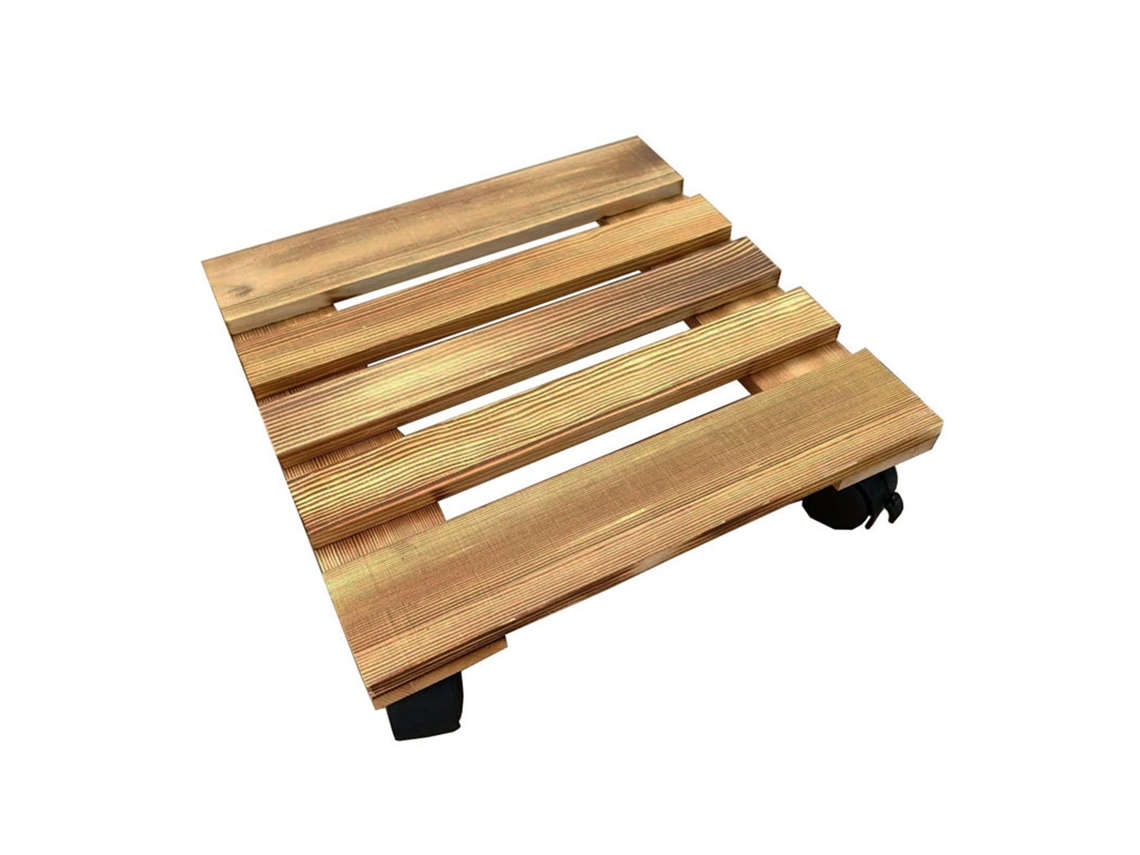 Carro De Madera Para Plantas Con Ruedas, Universal, Con Cerradura, Para Uso Interior Y Exterior.