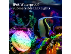 5 Luces Led Rgb Sumergibles Con Control Remoto, Resistentes Al Agua Ip68 Para Piscinas, Acuarios Y Fiestas.