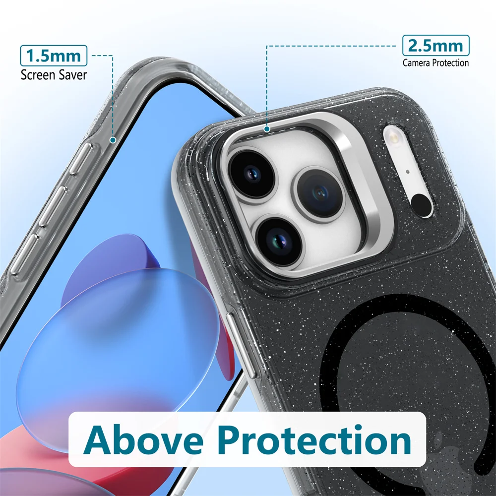 (iphone 12 Pro, Blanco) Funda Magnética Magsafe Para Iphone, Funda Protectora Transparente