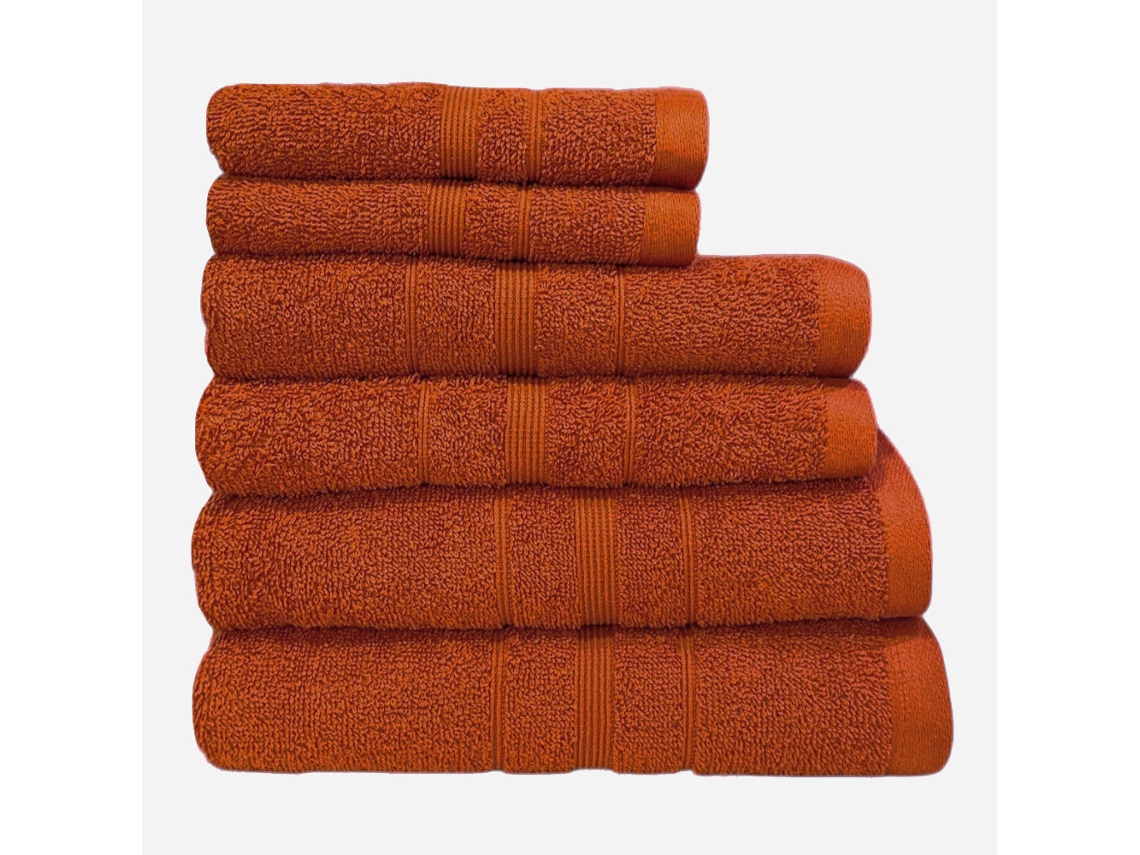 Juego De 6 Toallas De Baño Ibiza 450 G - Terracota