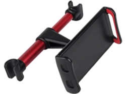 Soporte Rojo Ajustable Para Reposacabezas Trasero De Coche Para Teléfono Y Tableta, Compatible Con Teléfonos Y Tabletas.