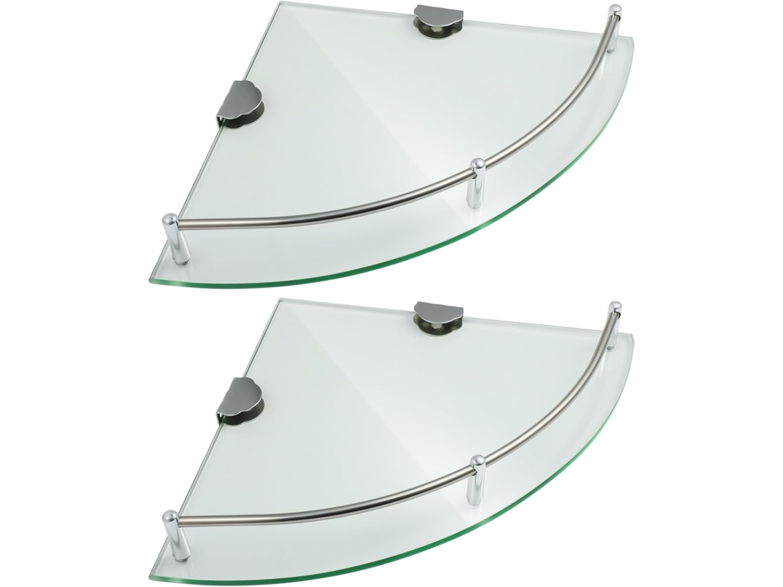 Juego de 2 soportes de baño con cristal CHABERLU