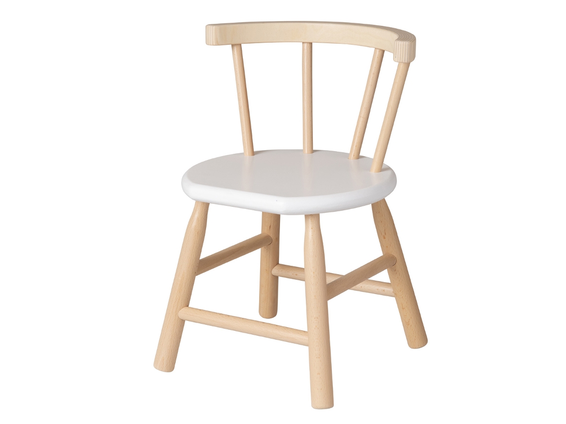 VAN DIJK TOYS Chair, curved backrest white wash