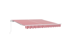 Maison Exclusive - Toldo Retráctil Rojo 350 X 250 Cm Poliéster Y Aluminio