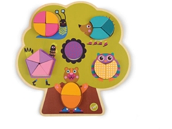 Juego Educativo OOPS Puzzle Madera Bosque 17/20 Piezas (Edad Mínima: 12 Meses - 29 x 29 x 4 cm)