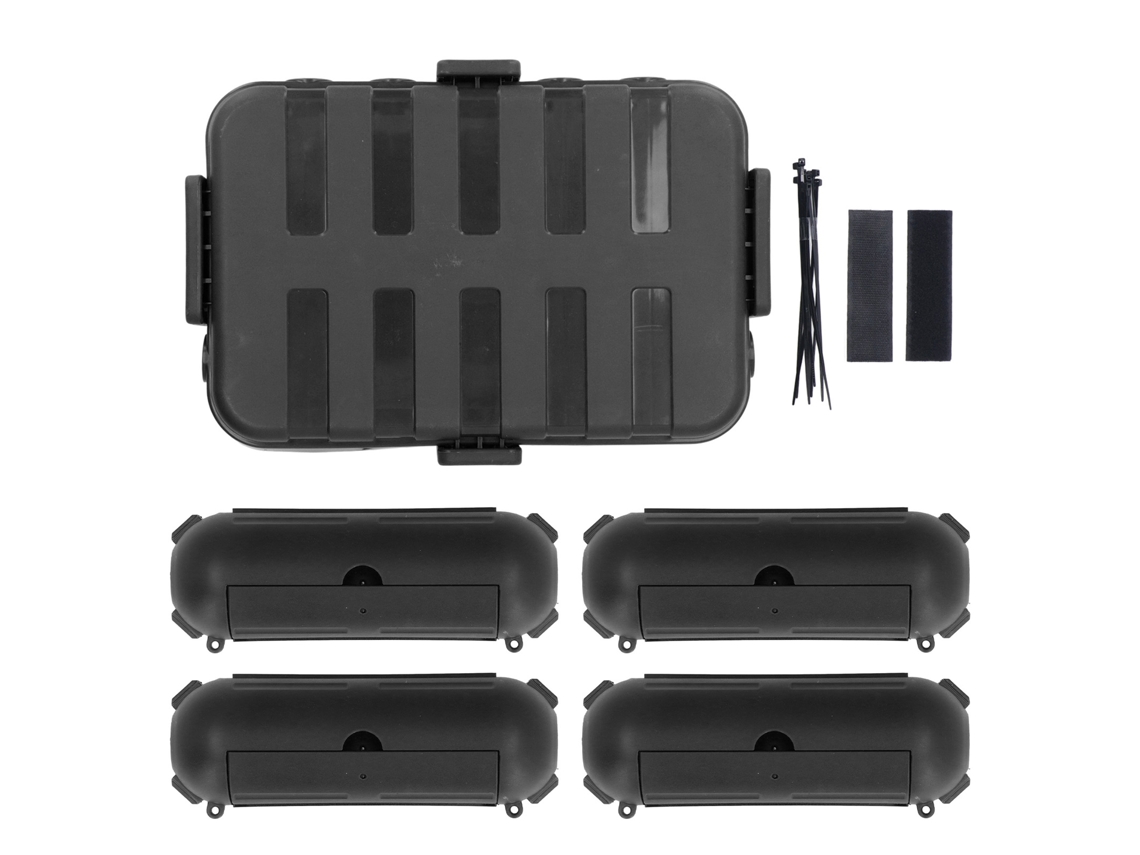 5 Fundas Impermeables Ip54 Para Cables De Extensión Para Cajas De Conexiones Eléctricas Exteriores, Color Negro.
