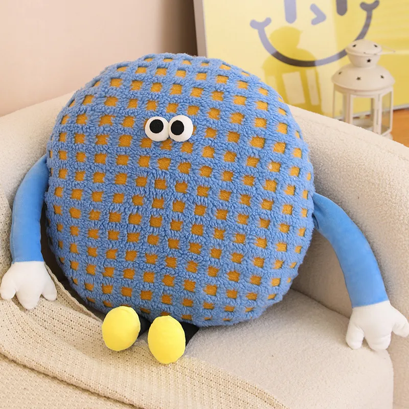 (azul, 45 Cm) Almohada De Peluche Con Forma De Monstruo De Ojos Grandes Para Adultos, Cojín Para Sofá, Almohada De Peluche Creativa