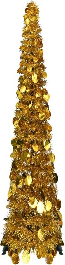 Árbol de Navidad Artificial VIDAXL Pop-up (PET - Dorado - 120 cm)