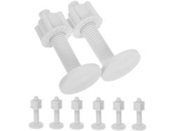 Juego de 8 tornillos de bisagra para tapa de inodoro con sistema de liberación rápida y Gokoco