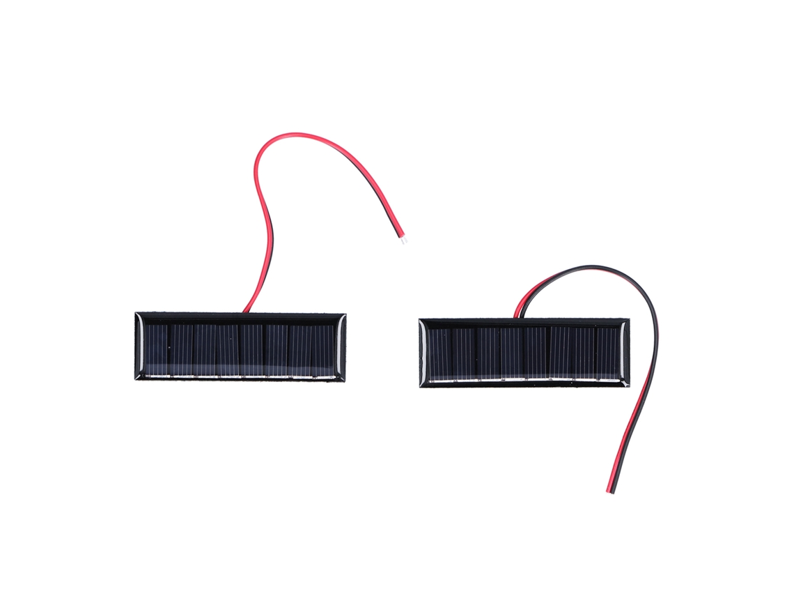 2 Paneles Solares De Polisilicio De 0,2 W Y 4 V, De 75 X 25 Mm, Con Cable, Para Proyectos Científicos Y De Bricolaje.