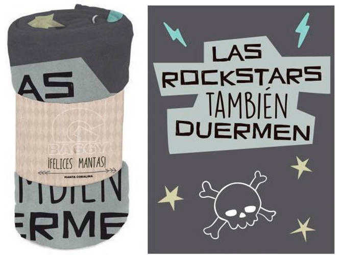 Manta BAGGY Baggy Rockstars Gris (120x160cm)