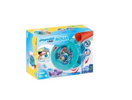 Juguete de Baño Rueda de Agua Con Bebé Tiburón PLAYMOBIL