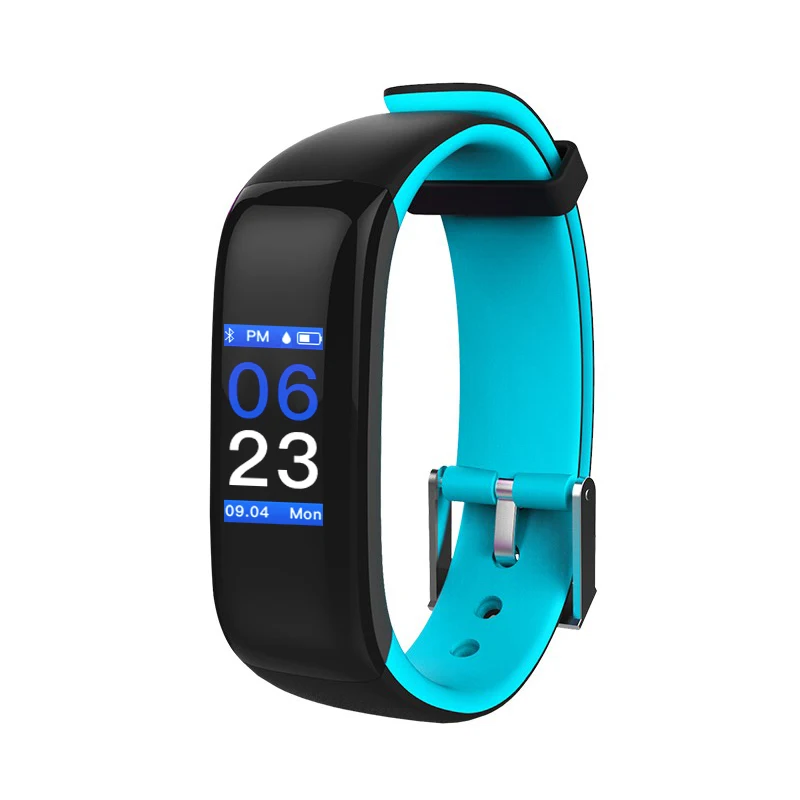 (azul) Pulseira Inteligente Com Tela Colorida De 0,96 Polegadas, Monitoramento De Frequência Cardíaca E Pressão Arterial.