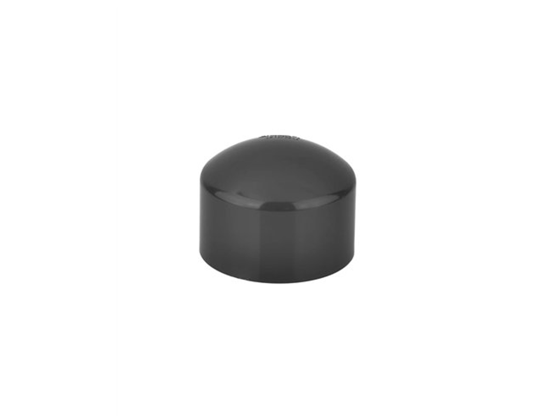 Tubo de PVC de 25 mm con tapón de presión para derivaciones ciegas.
