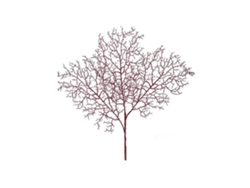 Ramo de flores metalizado rojo coral Albi 58cm