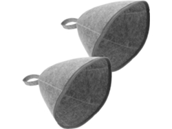 Dos Gorros De Sauna De Fieltro Con Un Diseño Sencillo. Material Grueso Para Proteger Los Ojos. Fáciles De Guardar Para