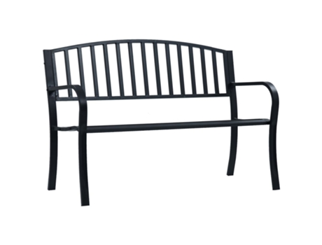 MAISON EXCLUSIVE Banco de jardín acero negro 125 cm