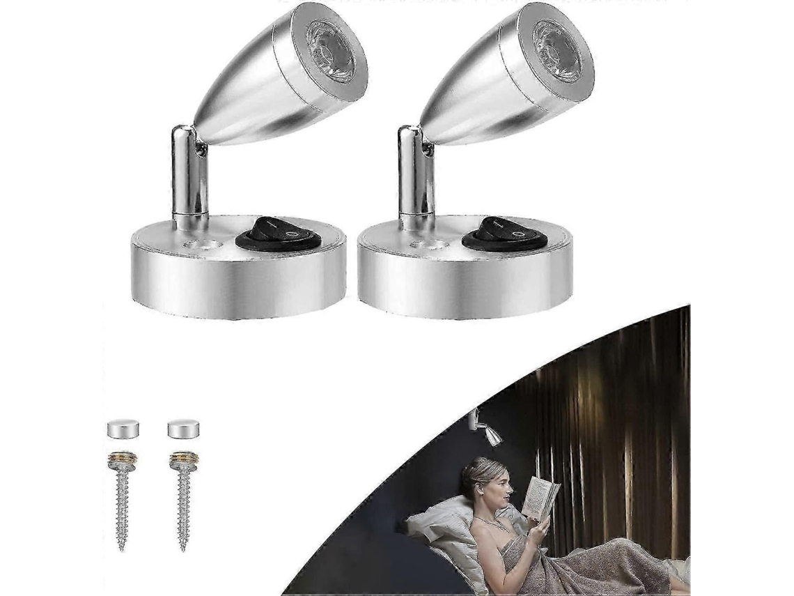 2 focos LED de lectura de 3 W y 12 V con interruptor Nostalgia88