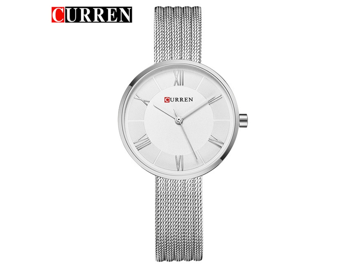 Relógio Feminino de Quartzo com Strass e Aço Inoxidável MDUG