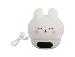 Despertador com Luz Noturna Silicone Recarregável Animal Fofo Mesa de Cabeceira