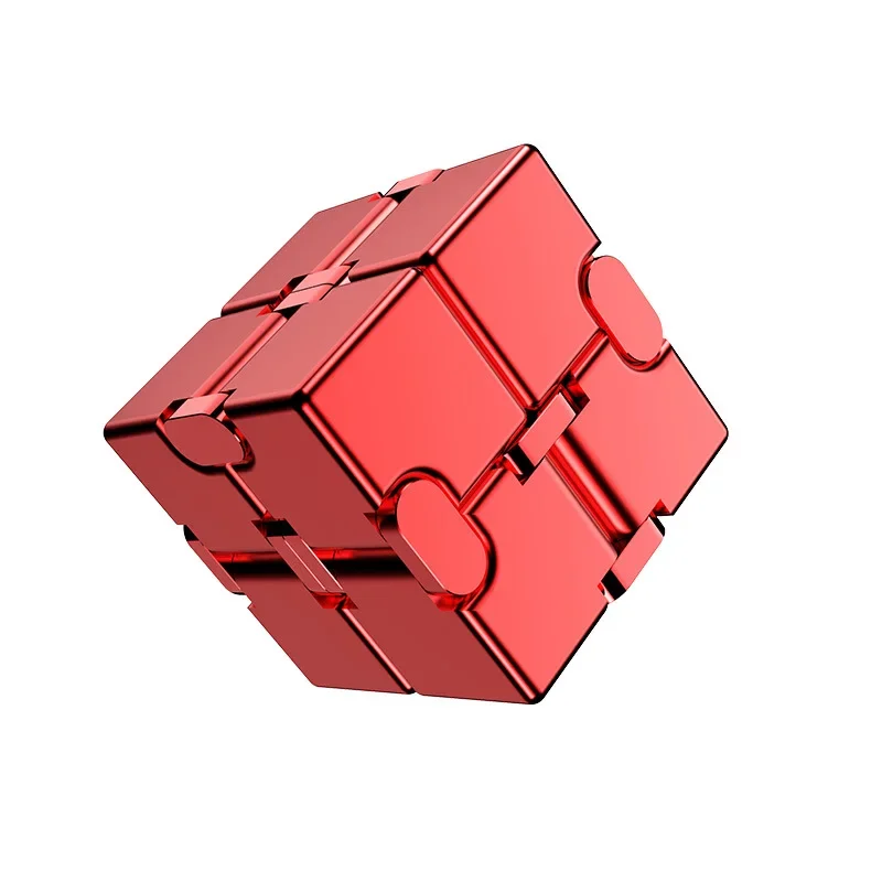 Cubo De Rubik (rojo) De Aleación De Aluminio Y Metal, Mini Cubo De Rubik Para Aliviar El Estrés.