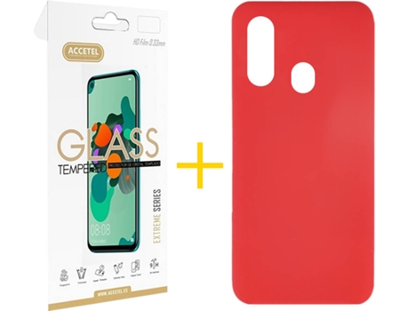 Carcasa + Protector de Pantalla Samsung A20e SKYHE Rojo