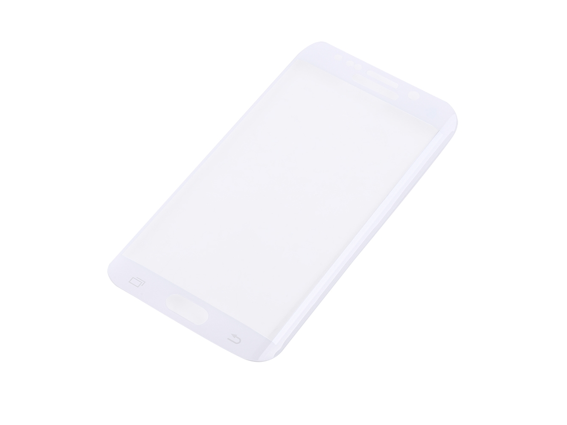 Protector De Pantalla De Vidrio Templado (pantalla De Seda 9h Dureza) Samsung S6 Edge Plus Blanco Con Embalaje