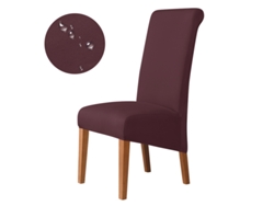 1 paquete de funda protectora extraíble para silla de comedor para el hogar, restaurante-07#café-Tamanho universal LUUCOZK
