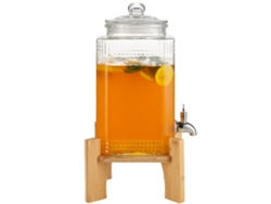 Dispensador de bebidas para fiestas Succebuy de 1.5 galones, de vidrio con soporte
