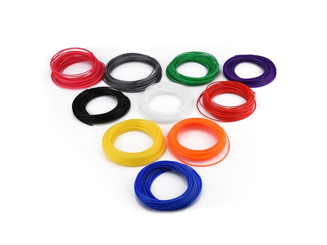 Impresora 3D Crio Genica, Plumas de impresión, Filamento PLA, 10 colores, 10 metros, 1,75 mm, Luz dorada