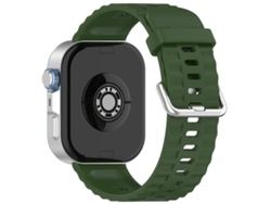 Bracelete Para Huawei Watch Fit 4 Pro / Fit 4 / Fit 3 - Silicone Cor Sólida - Fivela Prateada Verde-exército