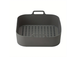 Assadeira de Cozimento de Silicone Resistente Ao Calor Adequada para Air Fryer Diâmetro Inferior de 20 Cm Cinza GERTIZ