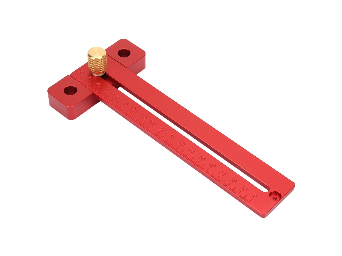 Regla De Medición De Carpintería De Aleación De Aluminio Con Escala De 200 Mm Para Dibujar Líneas Rectas.