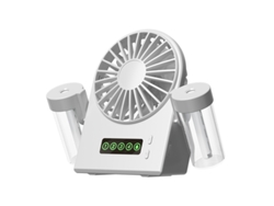 Ventilador nebulizador de doble pulverización Eifson con pantalla digital y depósito de agua extraíble (blanco)