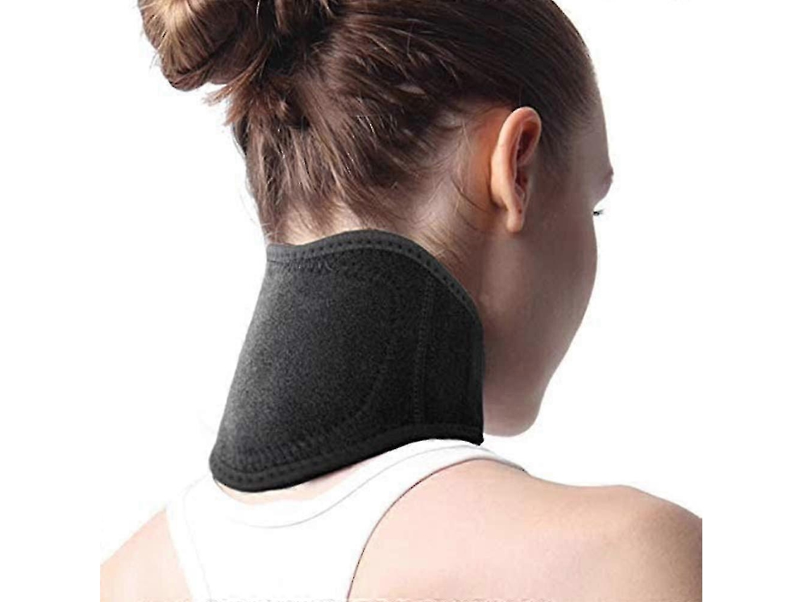 Banda cervical autocalentable ajustable para el alivio del dolor y la relajación de los huesos y músculos del cuello.