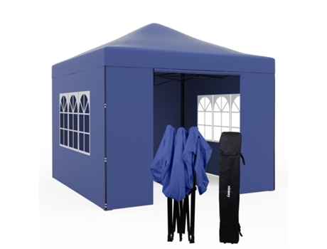 Carpa de Jardín - Carpa Plegable - 3x3 Metros - Carpa Plegable - Resistente e Impermeable - Pabellón a Prueba de Invierno - Azul - NICEEY