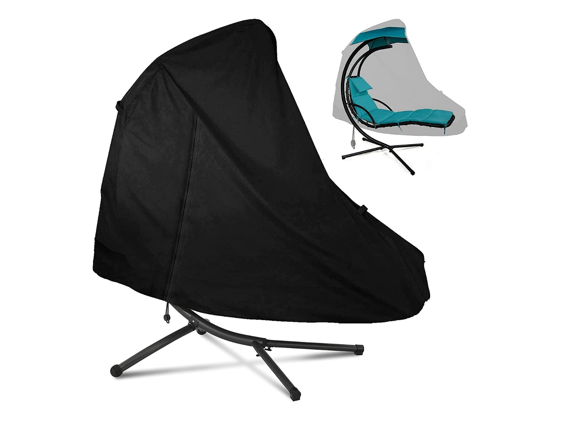 MEOIRUERY Elegante funda para columpio de patio Noir, impermeable, resistente, de tela 420D con revestimiento de PVC para protegerlo de la intemperie en todo mo