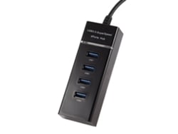 Hub Usb 3.0 De 4 Puertos, Adaptador De Expansión Multipuerto Delgado Y Compacto Para Portátiles Y Ordenadores De Sobremesa (negro)
