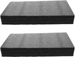 Láminas De Espuma De Polietileno De Alta Densidad, Color Negro, 35x20x5 Cm, 2 Unidades.