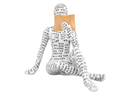Estatua decorativa de resina de una mujer pensativa, Hogar W310 13