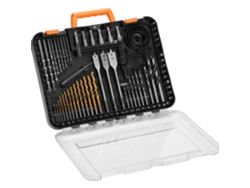 Juego de brocas y destornilladores Tekmaquinas de 100 piezas para madera, metal y mampostería con estuche organizado