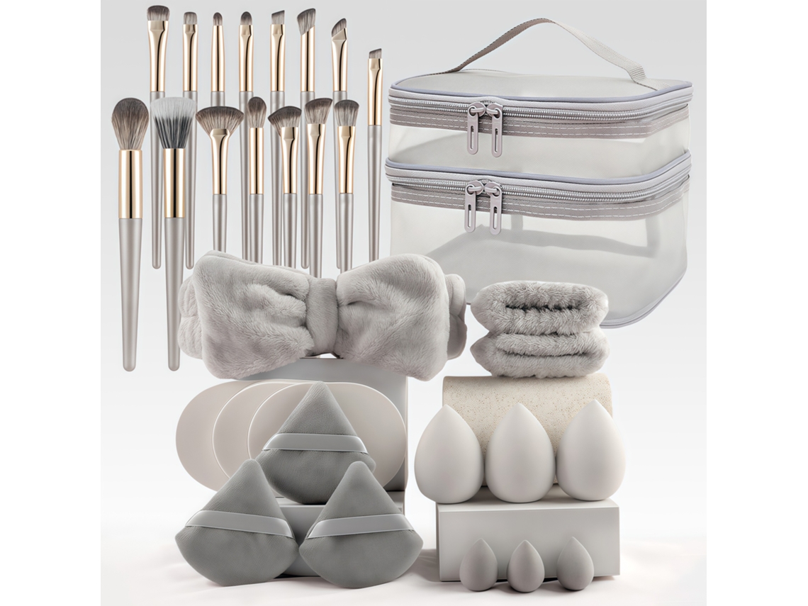 Set de brochas de maquillaje Chanel Eifson Style Pink (40 piezas