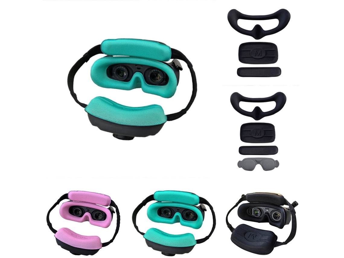 Negroacolchado Máscara Espuma+acolchado Frente Posterior Cabezawlyl Cubierta Protectora Almohadilla Cómoda Gafas Dji Avata2 3